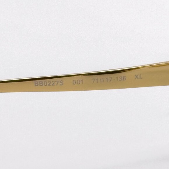 NEW BALENCIAGA BB0227S 001 MEN GOLD/ DARK GREY SUNGLASSES BALENCIAGA - Picture 10 of 12